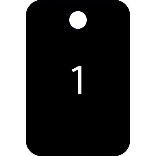 ＯＰ　番号札　四角　大　番号入り１～２５　黒　（２５枚入）＿