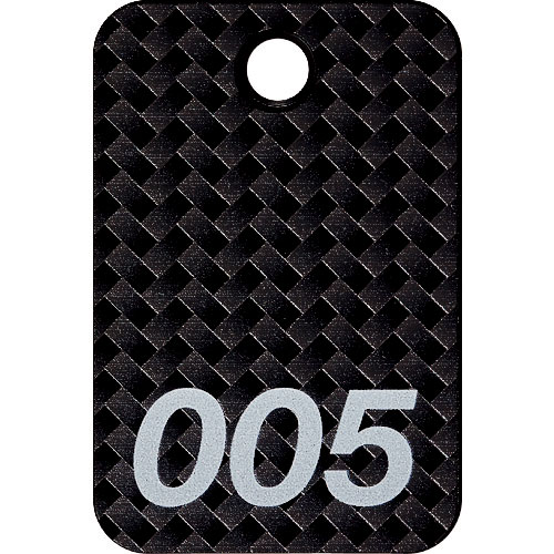 ＯＰ　荷札　番号札　四角　大　番号入り１～２５　黒　（２５枚入）＿