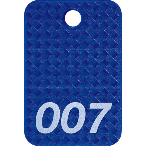 ＯＰ　荷札　番号札　四角　大　番号入り１～２５　青　（２５枚入）＿