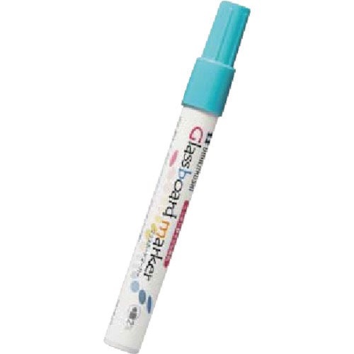 馬印　グラスボードマーカー　ライトブルー＿