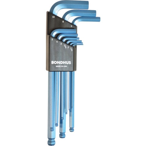 ボンダス　カラーガード・Ｌ－レンチ　ソリッドブルー　セット９本組（１．５－１０ｍｍ）＿