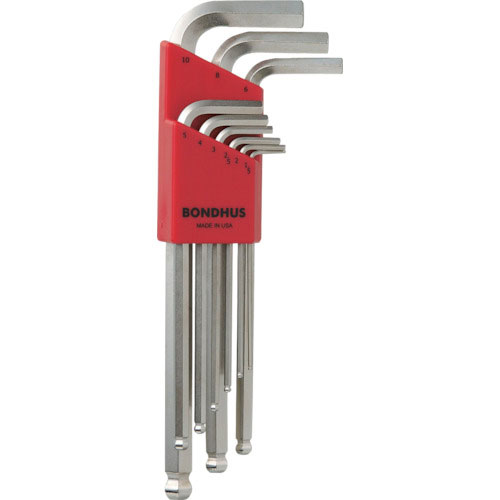 ボンダス　ボールポイント・Ｌ―レンチセット　ロング　セット９本組（１．５－１０ｍｍ）＿