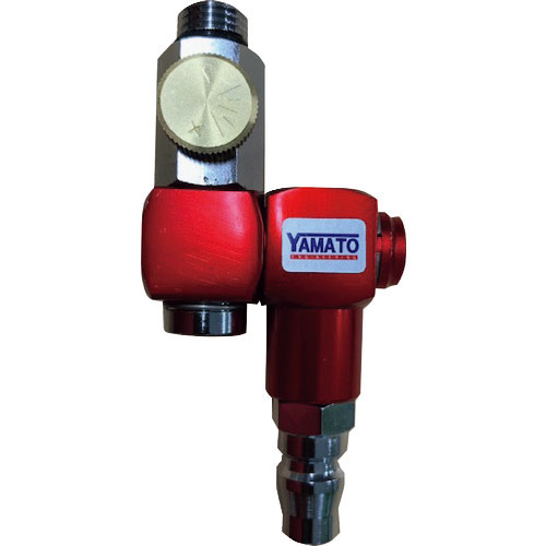 ヤマト　金属カップリング　流量調整付きスイベルコネクタプラグ　赤　相手側取付サイズＧ１／４＿