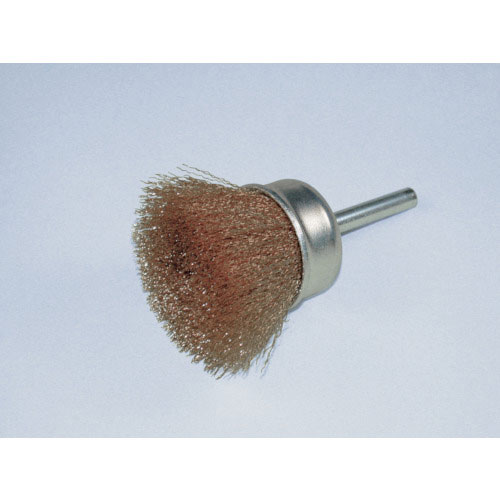 ヤナセ　軸付カップブラシ　真鍮　４０ｘ２５ｘ６ｘ３５＿