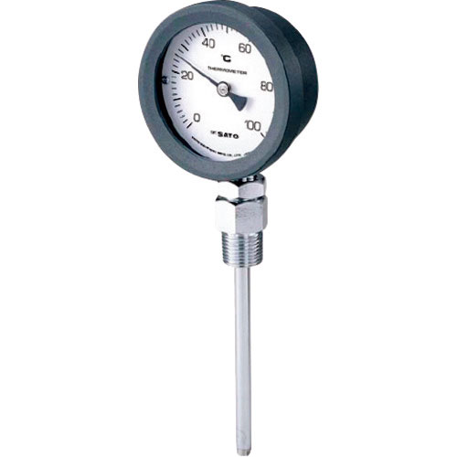 佐藤　バイメタル式温度計　ＢＭ－Ｓ－７５Ｐ　０～５０℃　５０Ｌ（２０９８－００）＿