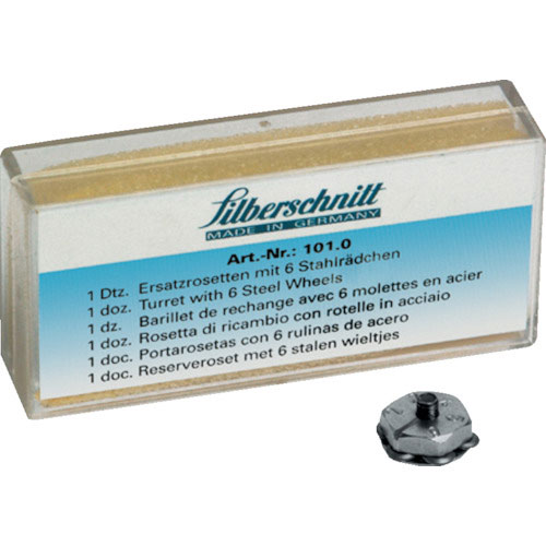 ボーレ　ガラスカッター　Ｓｉｌｂｅｒｓｃｈｎｉｔｔ［［Ｒ上］］　用替え刃６枚付きタレット　１３０°　＿