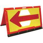 ＡＮＺＥＮ　矢印板　ブロー製折りたたみ矢印板赤　５５０＊９００　黄／赤矢印＿