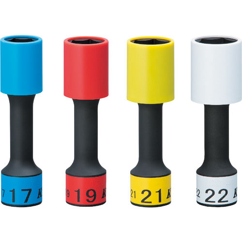 ＫＴＣ　１２．７ｓｑ．インパクトレンチ用ホイールガードソケット（ロング薄肉）　（自動車整備用）　対辺＿