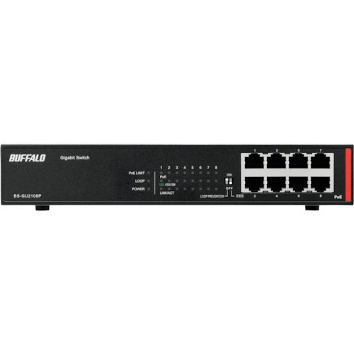 バッファロー　法人向け　Ｇｉｇａ対応　Ｌａｙｅｒ２　アンマネージスイッチ　８ポート＿