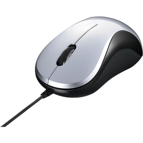 バッファロー　有線　ＢｌｕｅＬＥＤ光学式マウス　静音／３ボタン　シルバー＿