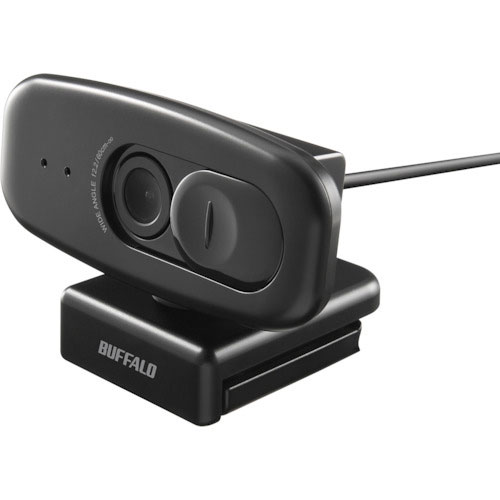 バッファロー　２００万画素ＷＥＢカメラ　広角１２０°マイク内蔵　ブラック＿