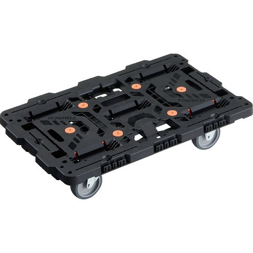 ＴＲＵＳＣＯ　連結式樹脂製平台車　ビートル　７００Ｘ４５０　自在３輪＿
