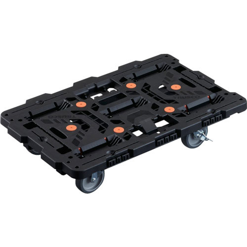 ＴＲＵＳＣＯ　連結式樹脂製平台車　ビートル　７００Ｘ４５０　自在５輪　内２輪ストッパー付＿