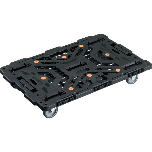 ＴＲＵＳＣＯ　連結式樹脂製平台車　ビートル　９００Ｘ６００　自在３輪＿