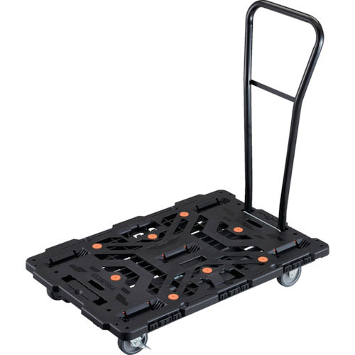 ＴＲＵＳＣＯ　連結式樹脂製平台車　ビートル　９００Ｘ６００　自在３輪　内２輪ストッパー付　脱着式ハン＿