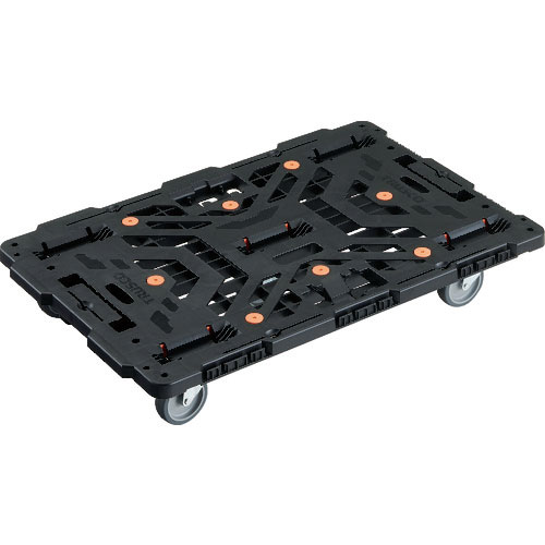 ＴＲＵＳＣＯ　連結式樹脂製平台車　ビートル　９００Ｘ６００　自在５輪＿