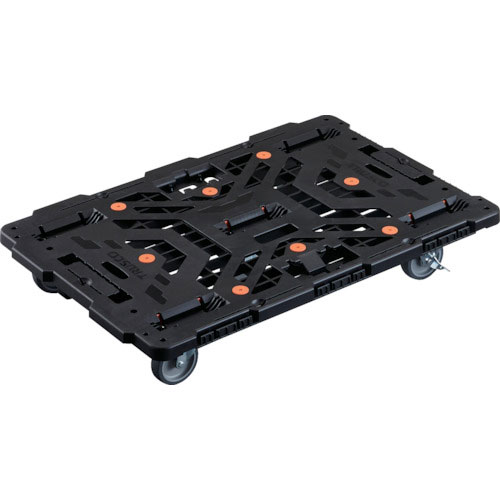 ＴＲＵＳＣＯ　連結式樹脂製平台車　ビートル　９００Ｘ６００　自在５輪　内２輪ストッパー付＿