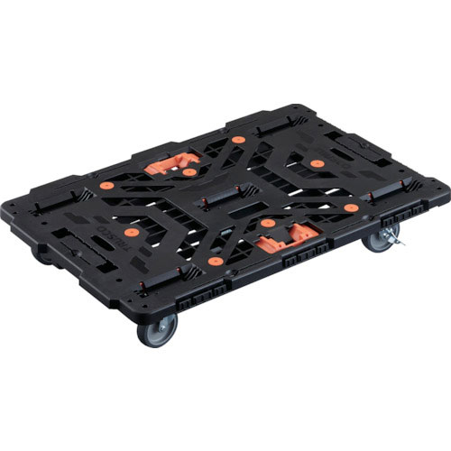 ＴＲＵＳＣＯ　連結式樹脂製平台車　ビートル　９００Ｘ６００　自在５輪　内２輪ストッパー付　とめたろう＿