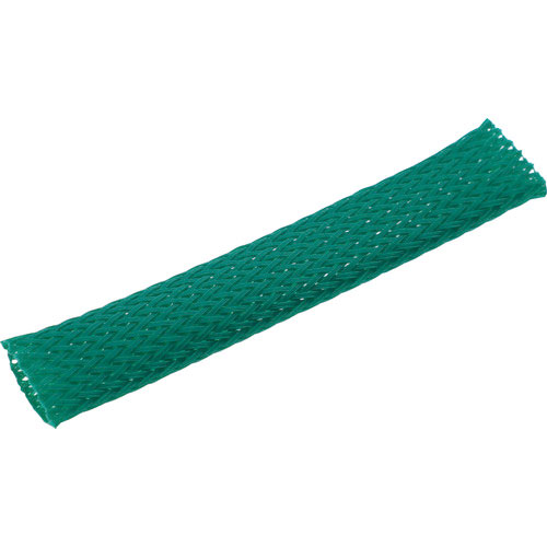 ＴＲＵＳＣＯ　カラー編組チューブ　自然折径２８ｍｍ　長さ１０ｍ　１巻　緑＿