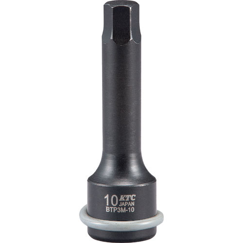 ＫＴＣ　９．５ｓｑ．　インパクトレンチ用ヘキサゴンレンチ　対辺寸法１０ｍｍ　全長７５ｍｍ＿
