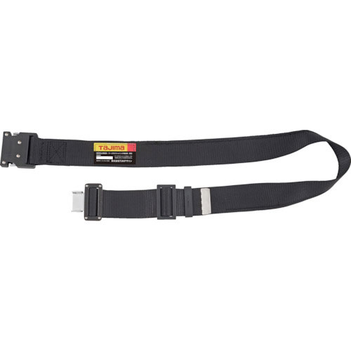 タジマ　胴ベルト　アルミワンタッチ黒バックル　カーブ　黒　Ｌサイズ＿