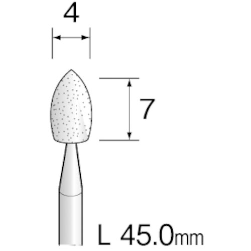 ミニモ　ミニチュアホワイト砥石　ＷＡ＃５００　φ４　（１０本入）＿