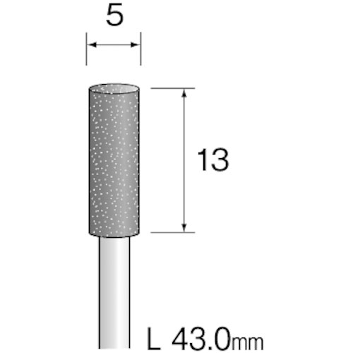 ミニモ　グレー砥石　Ａ／ＷＡ＃６０　φ５　（１０本入）＿