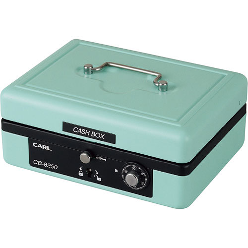 カール　手提げ金庫　キャッシュボックス　ＣＢ－８２５０－Ｕ　ライトグリーン　Ａ６サイズ＿