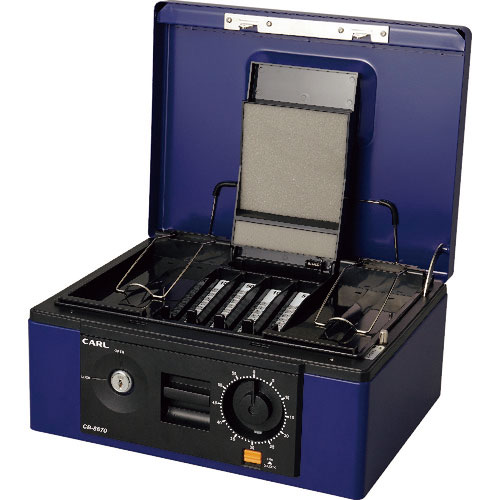 カール　手提げ金庫　キャッシュボックス　ＣＢ－８６７０　ブルー　Ｂ５サイズ＿