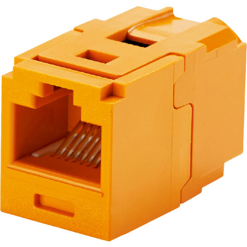 パンドウイット　カテゴリ６　ＪＪアダプタ（ＲＪ４５中継用ジャック）　オレンジ＿