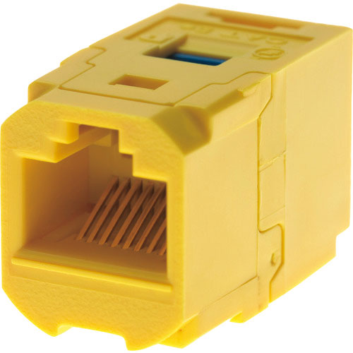 パンドウイット　カテゴリ６　ＪＪアダプタ（ＲＪ４５中継用ジャック）　黄＿