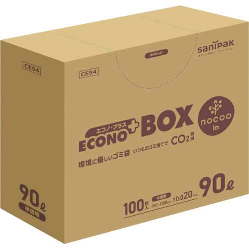 サニパック　エコノプラスＢＯＸノクー９０Ｌ１００枚０．０２０ｍｍ＿