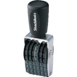 シヤチハタ　タート用回転ゴム印欧文６連３号　ゴシック体＿