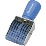 シヤチハタ　回転ゴム印欧文８連４号　ゴシック体＿