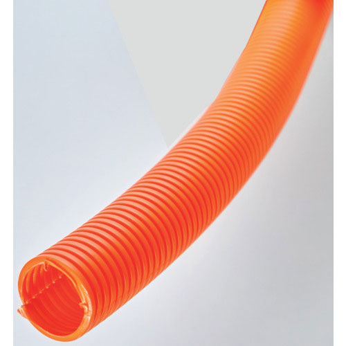 ＴＲＵＳＣＯ　コルゲートチューブ　オレンジ　スリット入り　内径１９　長さ１０ｍ　１巻＿