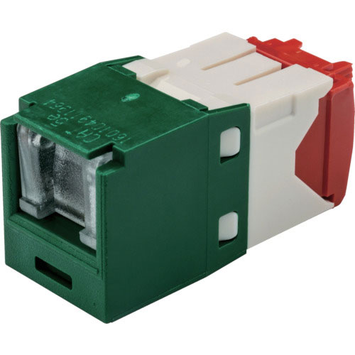 パンドウイット　カテゴリ５Ｅ　シャッター付モジュラージャック　緑＿