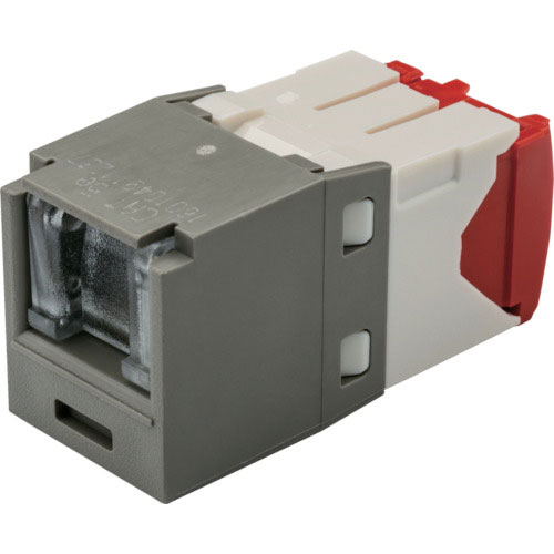 パンドウイット　カテゴリ５Ｅ　シャッター付モジュラージャック　ライトグレー＿