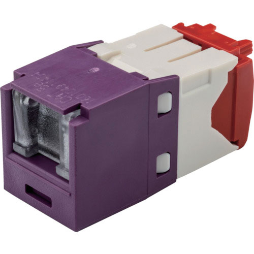 パンドウイット　カテゴリ５Ｅ　シャッター付モジュラージャック　紫＿