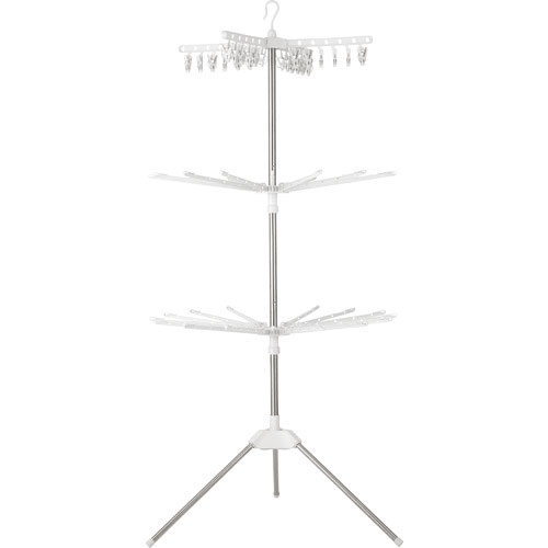 ＩＲＩＳ　５３１６９２ステンレス室内物干しパラソル３段＿