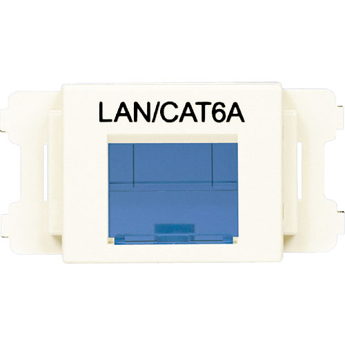 パンドウイット　ＪＩＳプレート用シャッター付きアダプタ　オフホワイト　ＬＡＮ・ＣＡＴ６Ａ　（１０個入＿