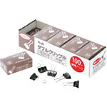 プラス　３５５８２）ダブルクリップ　ＣＰ－１０４－１０Ｐ　中　黒　１００個＿