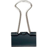 プラス　３５４５０）ダブルクリップ　ＣＰ－１０７　極豆　黒　２０個＿