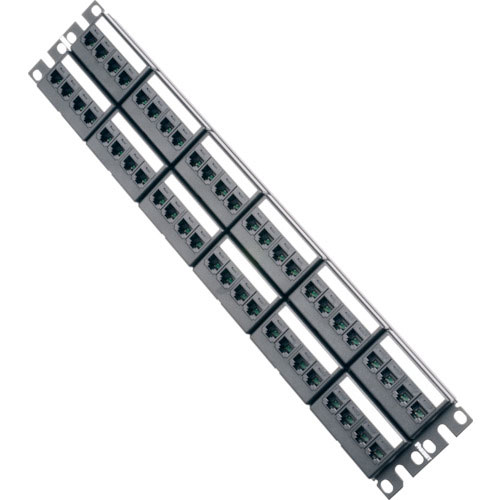 パンドウイット　カテゴリ６Ａモジュラーパッチパネルキット　４ポートフェースプレートタイプ　４８ポート＿