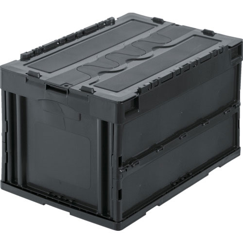 ＴＲＵＳＣＯ　オリコン　蓋つき折りたたみコンテナ　５０Ｌ　グレー＿