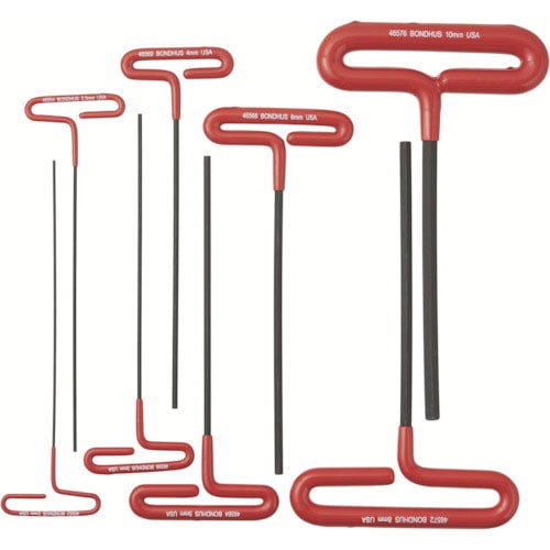 ボンダス　ループ・Ｔ－ハンドル　ロングセット（クッション・グリップ付）　セット８本組（２－１０ｍｍ）＿