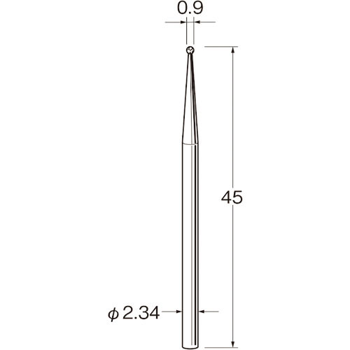 リューター　軸付電着ダイヤモンド砥石Ｄ１００９＿