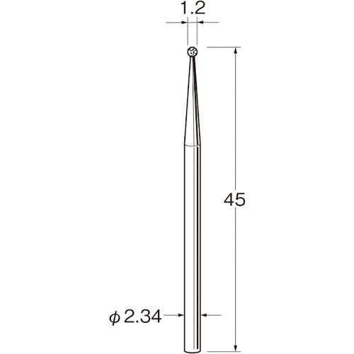 リューター　軸付電着ダイヤモンド砥石Ｄ１０１２＿