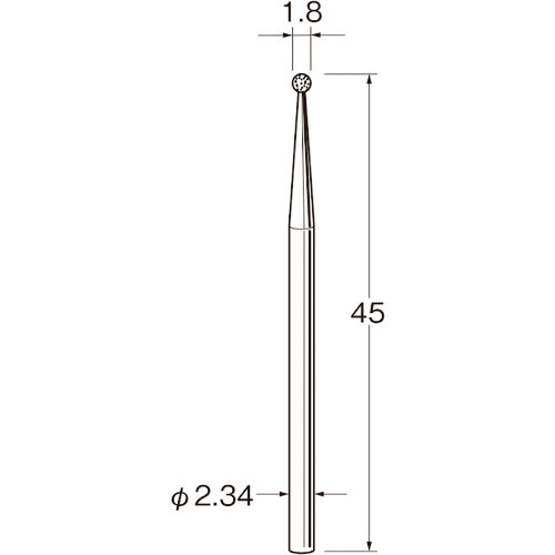 リューター　軸付電着ダイヤモンド砥石Ｄ１０１８＿