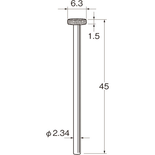 リューター　軸付電着ダイヤモンド砥石Ｄ１７６０＿