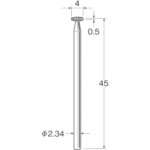 リューター　軸付電着ダイヤモンド砥石Ｄ１９０４＿
